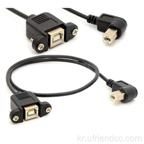 90도 소켓 직각 스캐너 USB-B 패널/마운트 케이블